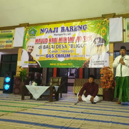 Ngaji Bareng memperingati Maulid Nabi Muhammad Saw di Baldes Bligo Bersama Gus Chalim 